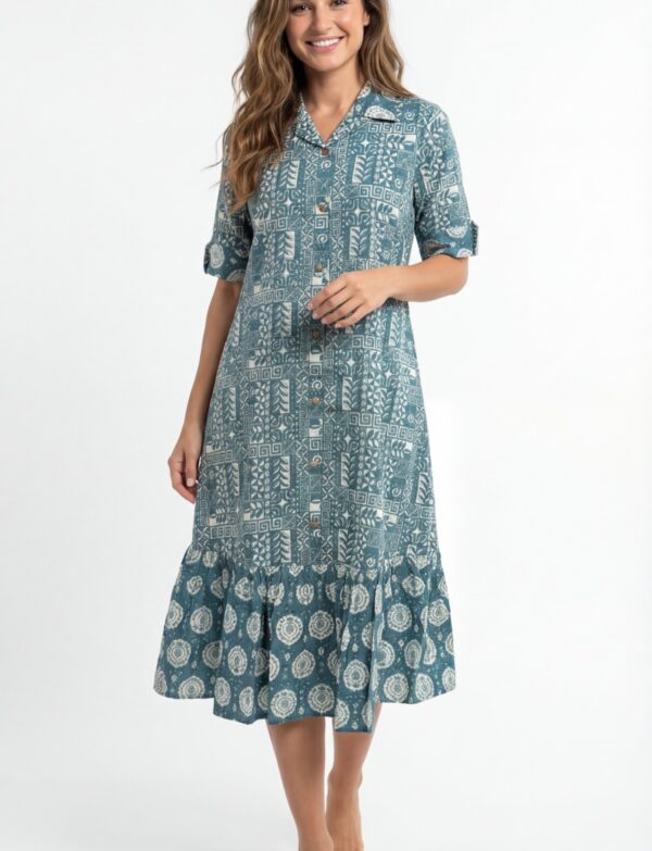 Cambric Collar One-Piece Dress